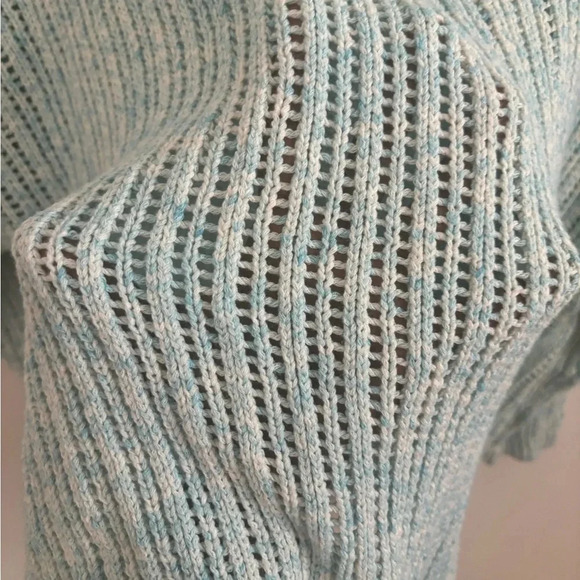 TALBOTS PLUS PETITE OPEN STITCH WOMEN SWEATSHIRT CREW NECK SPACE DYED PULL OVER - Picture 6 of 7